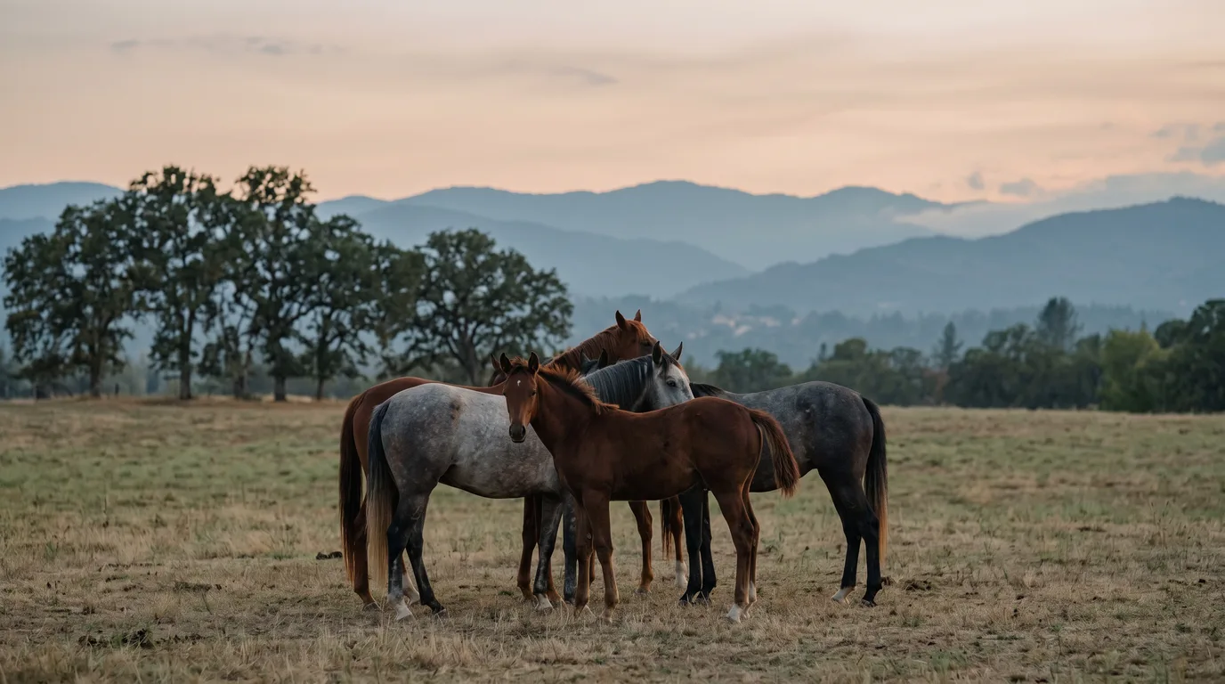 Chevaux en liberté, Haras des Roses, Isère